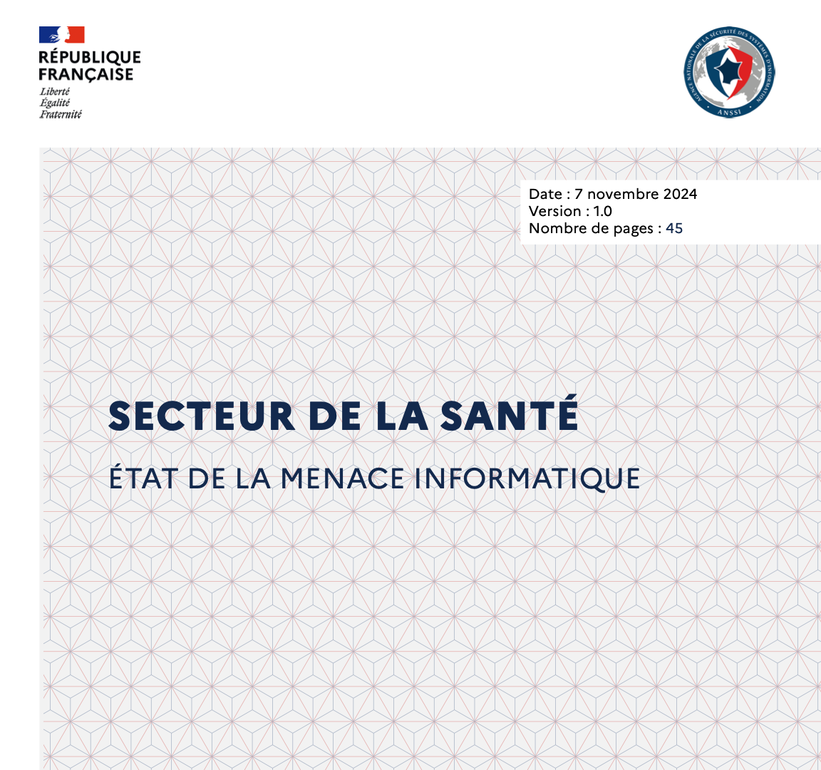 Le CERT-FR publie son rapport sur l’état de la menace informatique dans le secteur de la santé